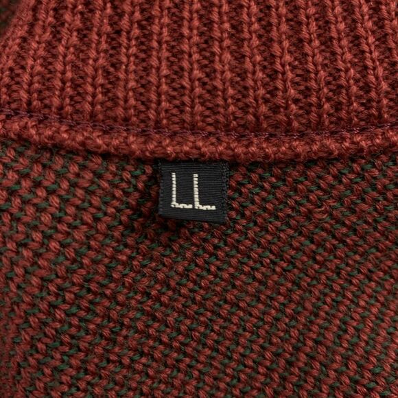 Christian Dior | 1990s Vintage Sports Mock Neck Knit Sweater | Burgundy Green | - Picture 6 of 7